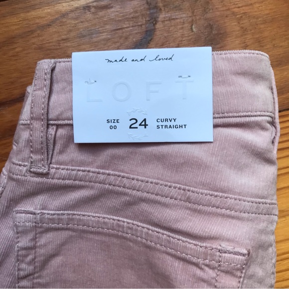 Loft Pink Navy Curvy Straight Corduroy Bundle, NWT, 24/00 - Picture 4 of 14